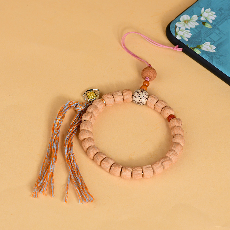 Passionfruit seed Tibetan mobile phone pendant New Chinese retro style Buddhist beads key bag pendant chain ornaments hot sale