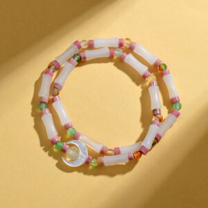 Jade bamboo bracelet niche light luxury exquisite moon original design sweet small fresh women's bracelet