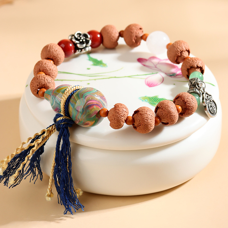 Bodhi floating lacquer gourd Tibetan bracelet play play hand string popular jewelry
