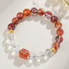 Red gum flower sugar cube cut white crystal bracelet fashionable original exquisite new style bracelet jewelry