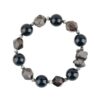 Crystal Smoky Quartz Faceted Silver Obsidian Cartoon Bear Bracelet Couple Original Bracelet Customized