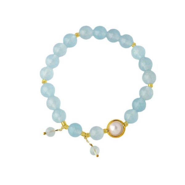 Aquamarine bracelet sweet small fresh original fashion niche light luxury bracelet