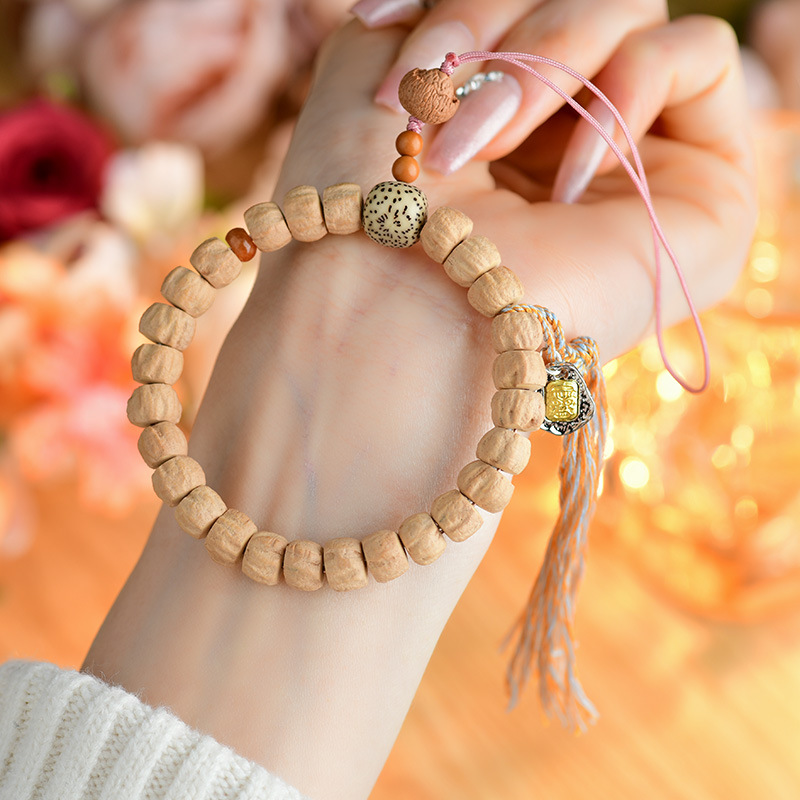Passionfruit seed Tibetan mobile phone pendant New Chinese retro style Buddhist beads key bag pendant chain ornaments hot sale
