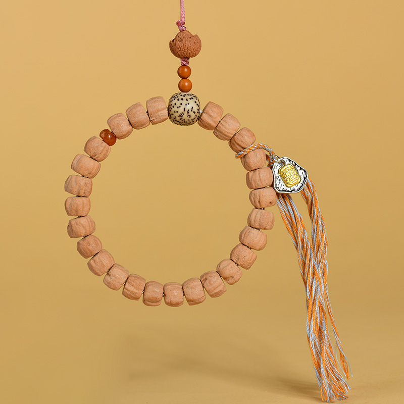 Passionfruit seed Tibetan mobile phone pendant New Chinese retro style Buddhist beads key bag pendant chain ornaments hot sale