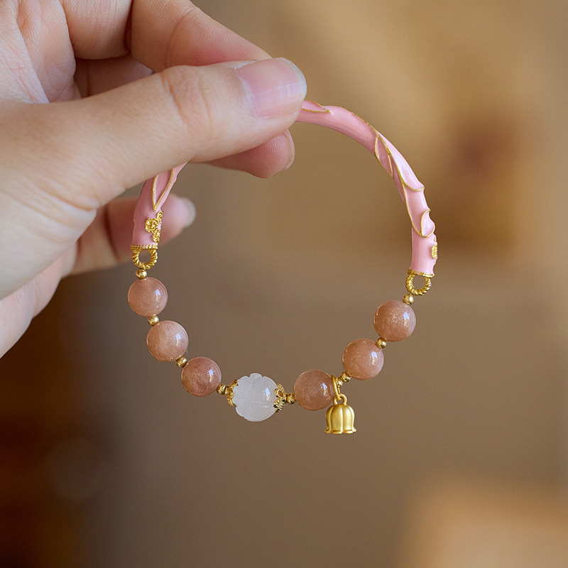 Half Life Love Natural Sunstone Bracelet Women's Lily of the Valley Ruyi Half Bracelet Bracelet