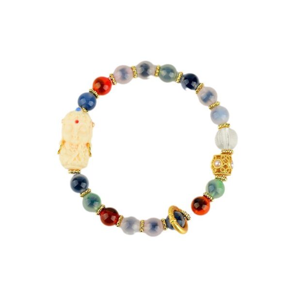 Natural sugar heart agate Duobao Tara bracelet live broadcast cultural and creative hot selling heart sutra bracelet jewelry