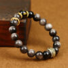 Black Myth Wukong Black Gold Silver Obsidian Red Agate Bracelet Original Couple Men and Women New Hot Bracelet Customized
