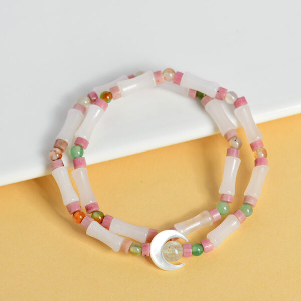 Jade bamboo bracelet niche light luxury exquisite moon original design sweet small fresh women's bracelet