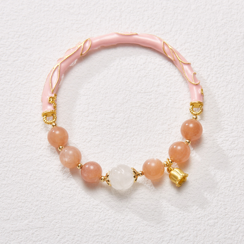 Half Life Love Natural Sunstone Bracelet Women's Lily of the Valley Ruyi Half Bracelet Bracelet