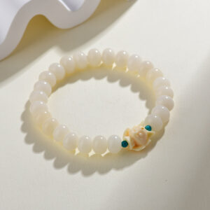 White jade bodhi nine-tailed fox bracelet new Chinese style Buddhist beads live broadcast supply new hot bracelet jewelry