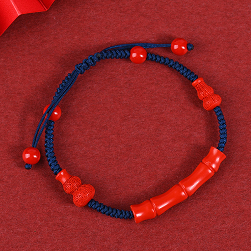 Cinnabar Emperor Red Sand Original Rising DIY Hand-woven Bracelet Retro Bracelet