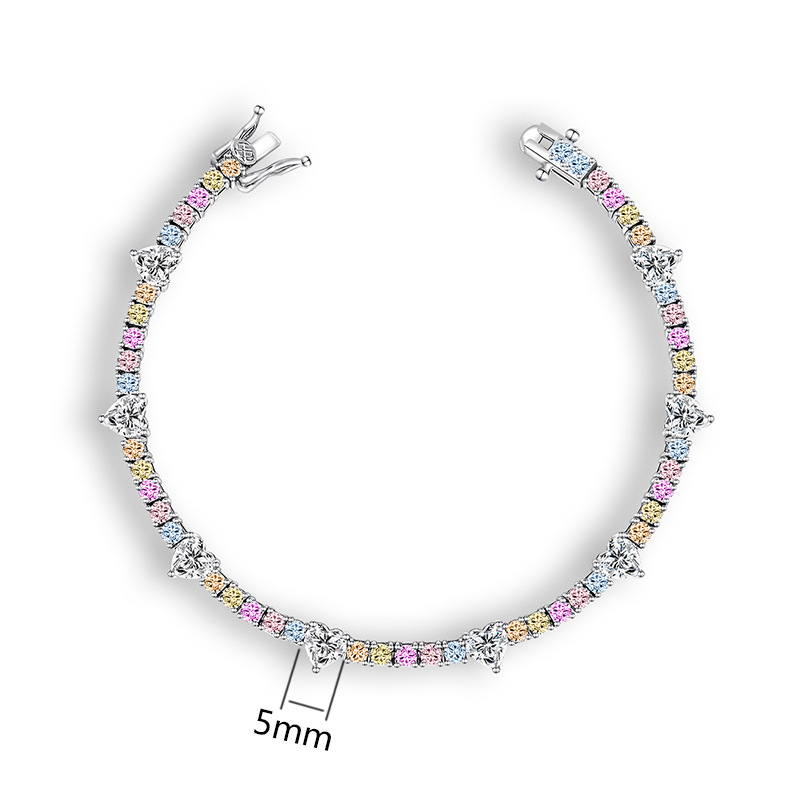 Love Zircon Bracelet Copper Gold Plated Personalized Valentine's Day Jewelry