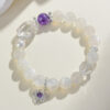 White Moonstone Micro-Inlaid Love Bracelet Labradorite White Crystal Bracelet New Hot Selling