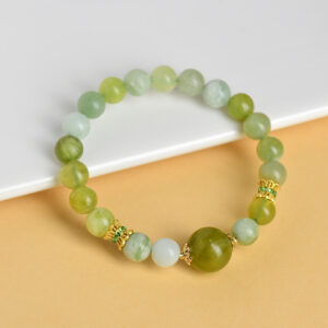 Green grape milk cap Xiuyan jade bracelet ins style exquisite fashion simple network hot bracelet jewelry