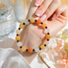 Gold Jade Pumpkin Bead Bracelet Natural Colored Jade Ancient Style Personalized Internet Hot Selling