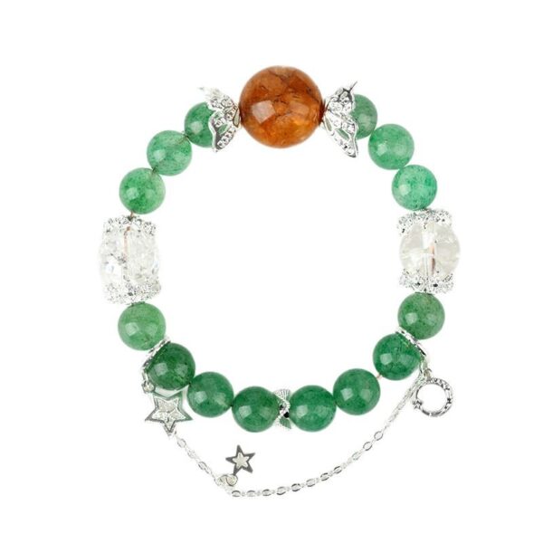 Crystal green strawberry yellow glue flower star tassel butterfly bracelet beautiful hot selling bracelet jewelry