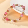 Rose stone pink crystal bracelet fresh and sweet peach rose pink love original bracelet