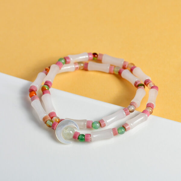 Jade bamboo bracelet niche light luxury exquisite moon original design sweet small fresh women's bracelet
