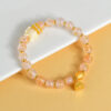 Pink gold foil incense ash glass nine-tailed fox bracelet lotus pendant popular women's bracelet