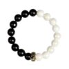 Tai Chi Hunyuan Bead Bracelet Taoist Instrument White Porcelain Bead Obsidian National Style Bagua Hot Selling Bracelet