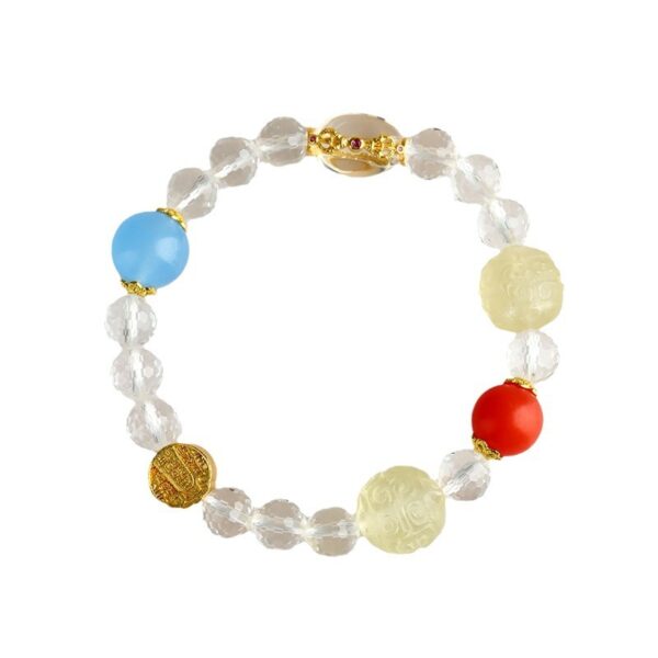 Citrine bracelet square gold natural white crystal couple cultural and creative hot jewelry