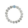 White crystal aquamarine bracelet, fresh and classic round beads, ladies' bracelet, popular online jewelry Customized