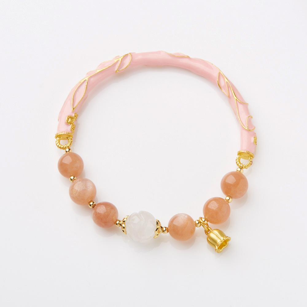 Half Life Love Natural Sunstone Bracelet Women's Lily of the Valley Ruyi Half Bracelet Bracelet