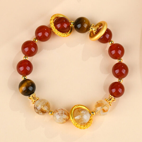 Nezha 2 original red agate yellow tower crystal bracelet 2025 new hot style bracelet jewelry customization