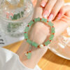 Green Aventurine Bamboo Jade Pearl Bracelet Rising Step by Step Live Streaming Hot Retro Simple Bracelet