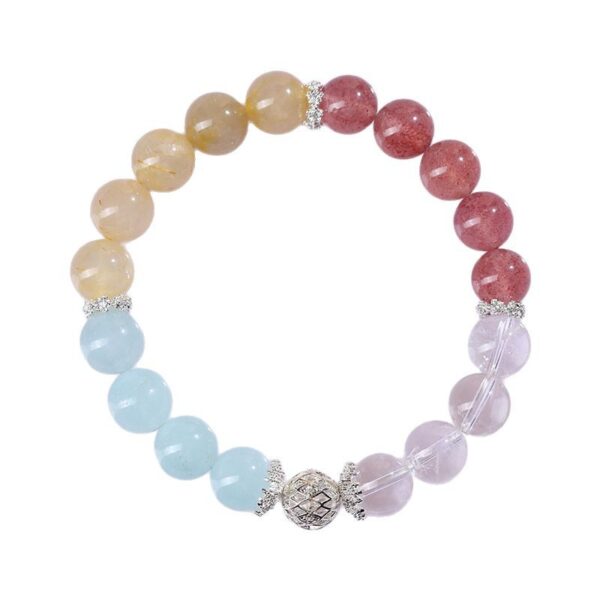 Crystal multi-treasure aquamarine strawberry crystal yellow hair crystal bracelet original fashion bracelet jewelry