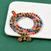 Half sugar agate live broadcast hot-selling sugar heart agate glass swallowing gold beast bracelet three-circle bracelet wholesale