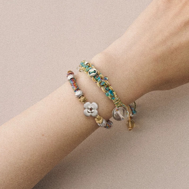 Jungle Adventurer Beaded Hand-woven Bracelet Niche Holiday Style Stackable Bracelet