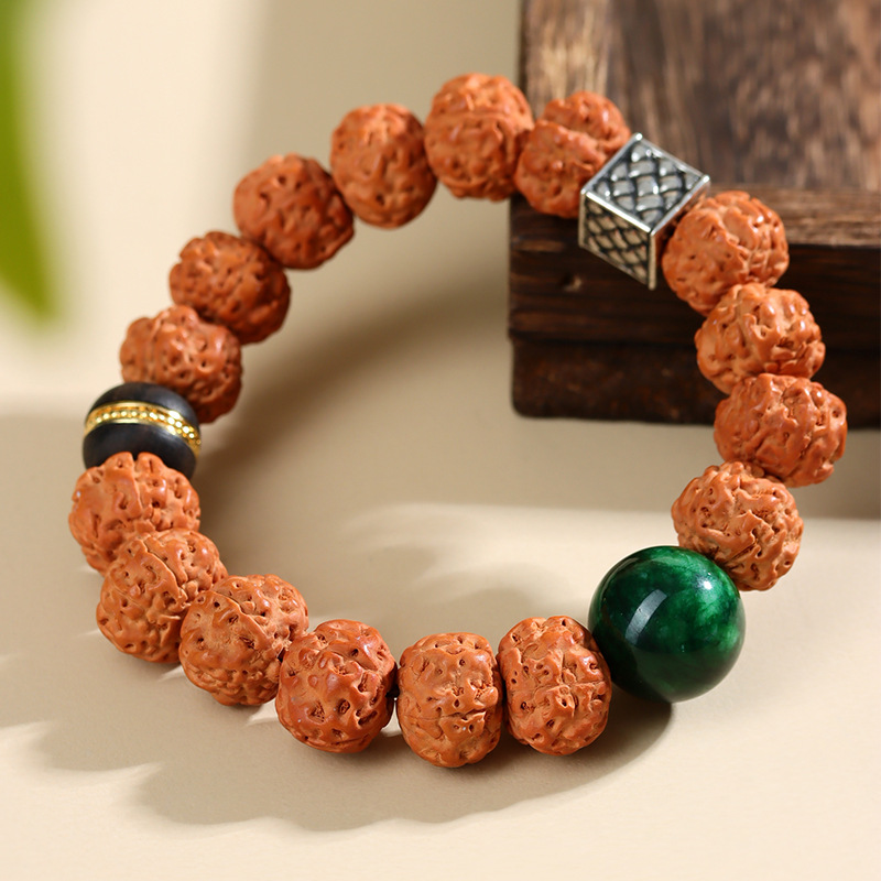 Bodhi single-loop bracelet walnut around the finger play Buddhist beads hand string jewelry customization