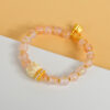 Pink gold foil incense ash glass nine-tailed fox bracelet lotus pendant popular women's bracelet