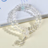 White crystal aquamarine white agate double circle bracelet original new style bracelet jewelry