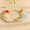 Citrine bracelet square gold natural white crystal couple cultural and creative hot jewelry