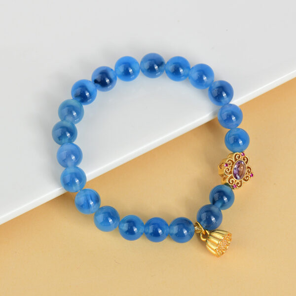 Half sugar heart agate bracelet lotus pendant new original courtyard travel souvenir new hot bracelet