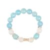 Crystal aquamarine moonstone large grain round bead bracelet ice type fashionable and atmospheric original bracelet