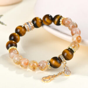 Natural crystal yellow tower crystal bracelet fashion original fortune bracelet jewelry customization