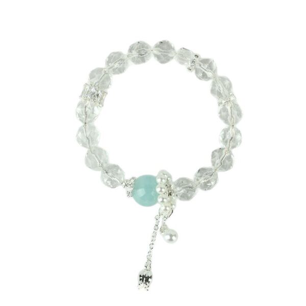White crystal casual faceted bracelet niche light luxury original aquamarine hot-selling bracelet jewelry