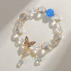 Aquamarine white crystal butterfly bracelet fashion original new style bracelet jewelry gift customization