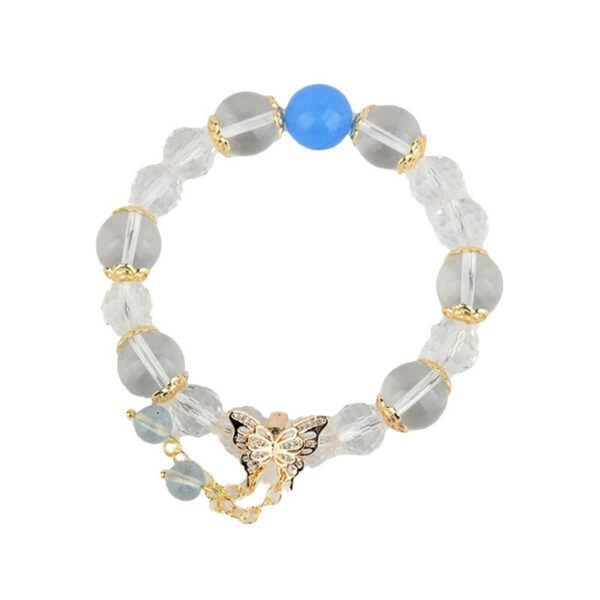 Aquamarine white crystal butterfly bracelet fashion original new style bracelet jewelry gift customization