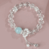 White crystal casual faceted bracelet niche light luxury original aquamarine hot-selling bracelet jewelry