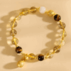 Natural crystal yellow hair crystal tiger eye stone swallowing beast bracelet new Chinese style literary fashion bracelet jewelry gift