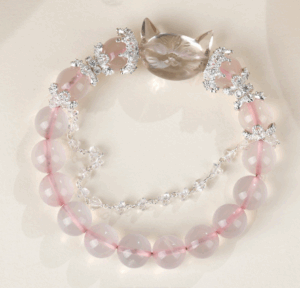 Ice pink crystal white crystal fox bracelet fresh and fashionable new Chinese style bracelet jewelry