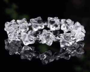 Natural white crystal Merkaba single loop bracelet six-pointed star David star octagonal star three-dimensional bracelet
