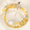 Citrine hair crystal double layer bracelet fashionable original light luxury small new hot style bracelet jewelry