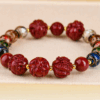 Glass cinnabar three-in-one six-in-one bracelet for the birth year of the zodiac dragon year for men and women couples