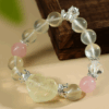 Lemon yellow crystal love nine-tailed fox bracelet large round beads fashion bracelet