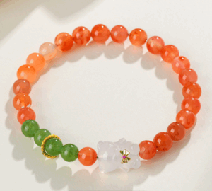 South Red Agate Original Bracelet White Agate Bear Chinese Fashion Bracelet Jewelry